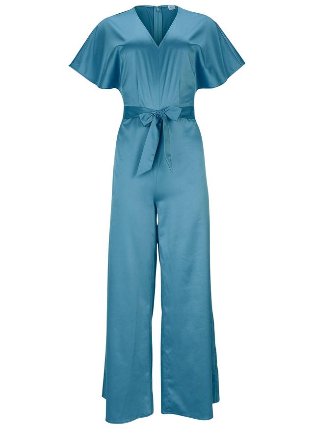 Flutter Sleeve Jumpsuit - Blue Product Image