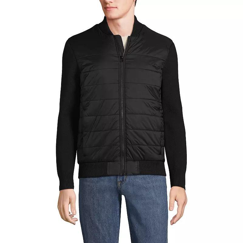 Mens Lands End Insulated Sweater Jacket Product Image