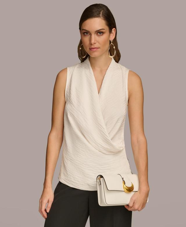 Women's Sleeveless Faux Wrap Top Product Image