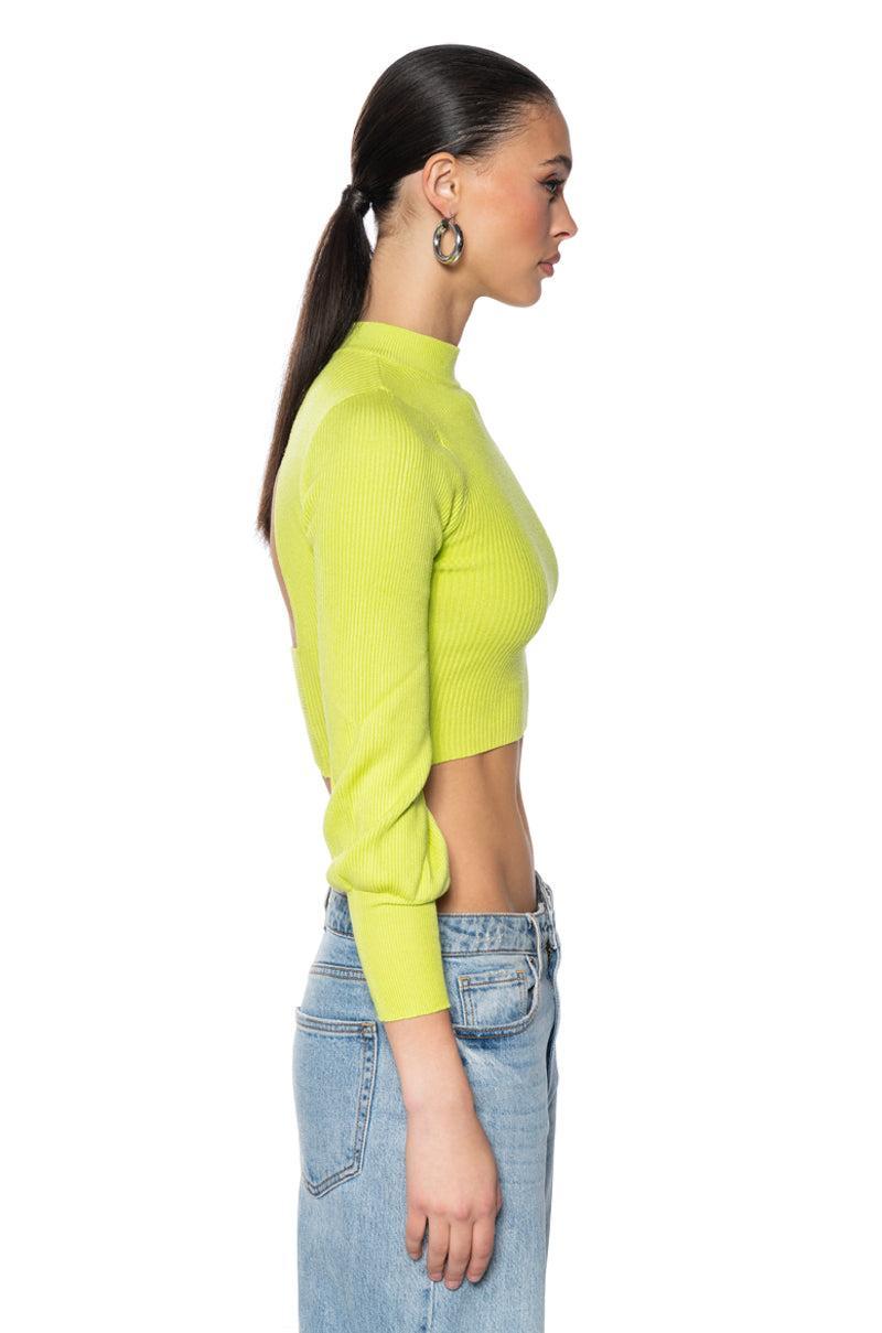 OUT OF THE BOX LONG SLEEVE MOCK NECK RIBBED SWEATER Product Image