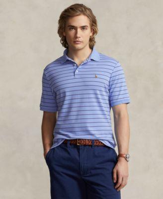 Men's Classic-Fit Striped Soft Cotton Polo Shirt Product Image