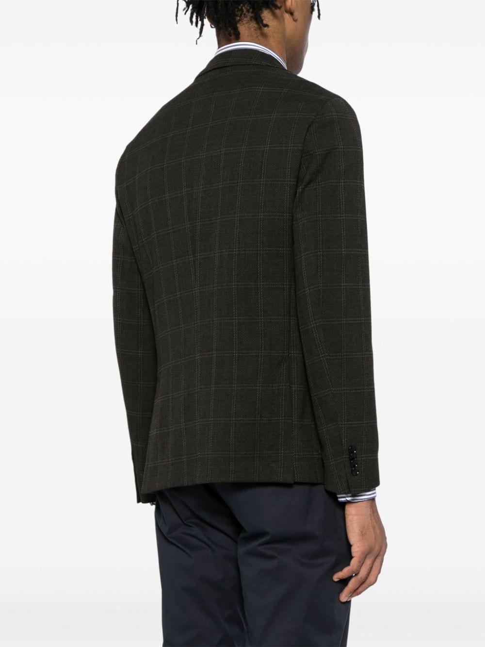 Boss SLIM-FIT JACKET IN CHECKED STRETCH Blazer Product Image