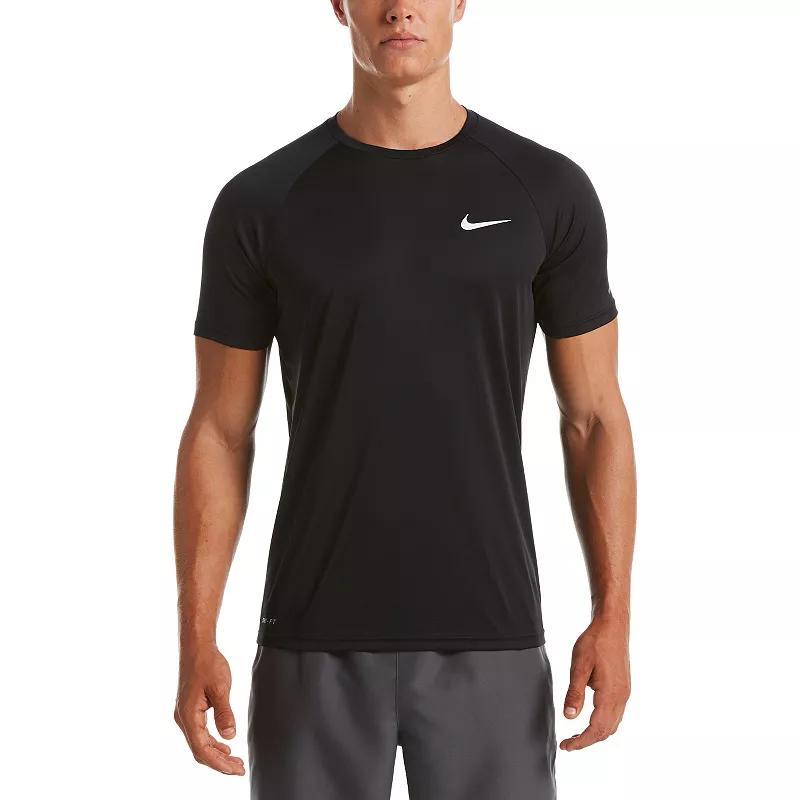 Mens Nike Dri-FIT UPF 40+ Hydroguard Short Sleeve Swim Tee Mineral Blue Product Image