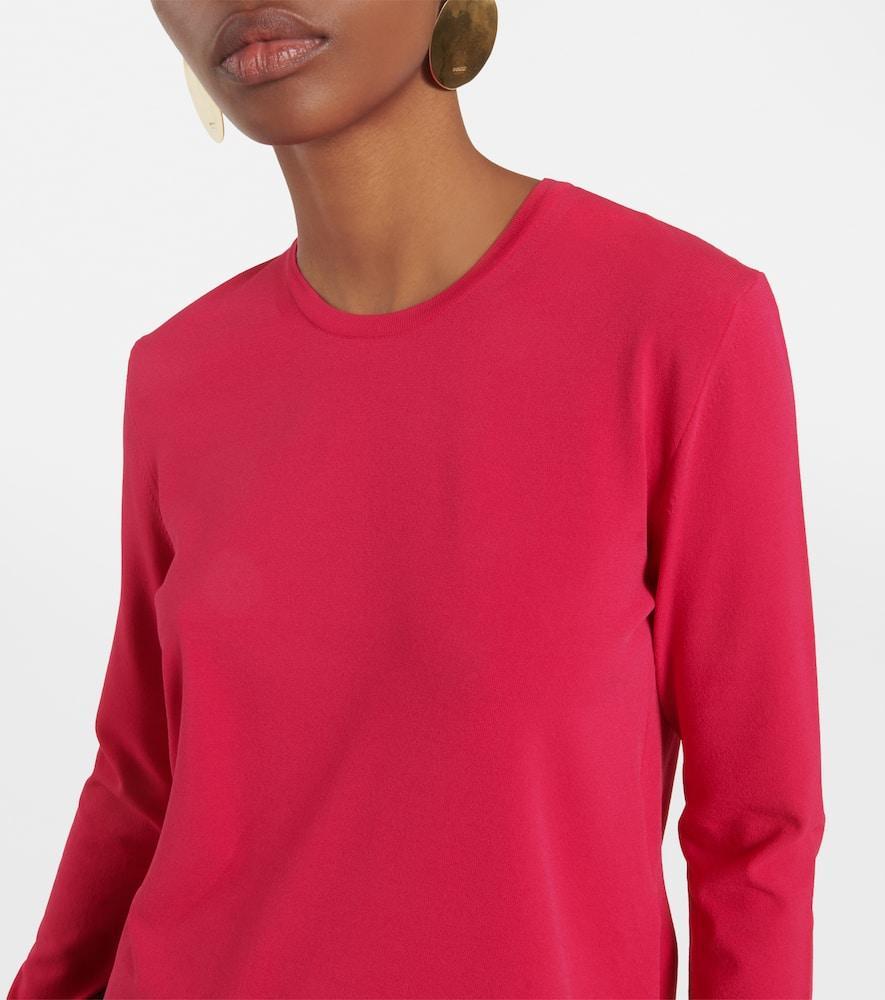 Arnes Jersey Top In Fuxia Product Image