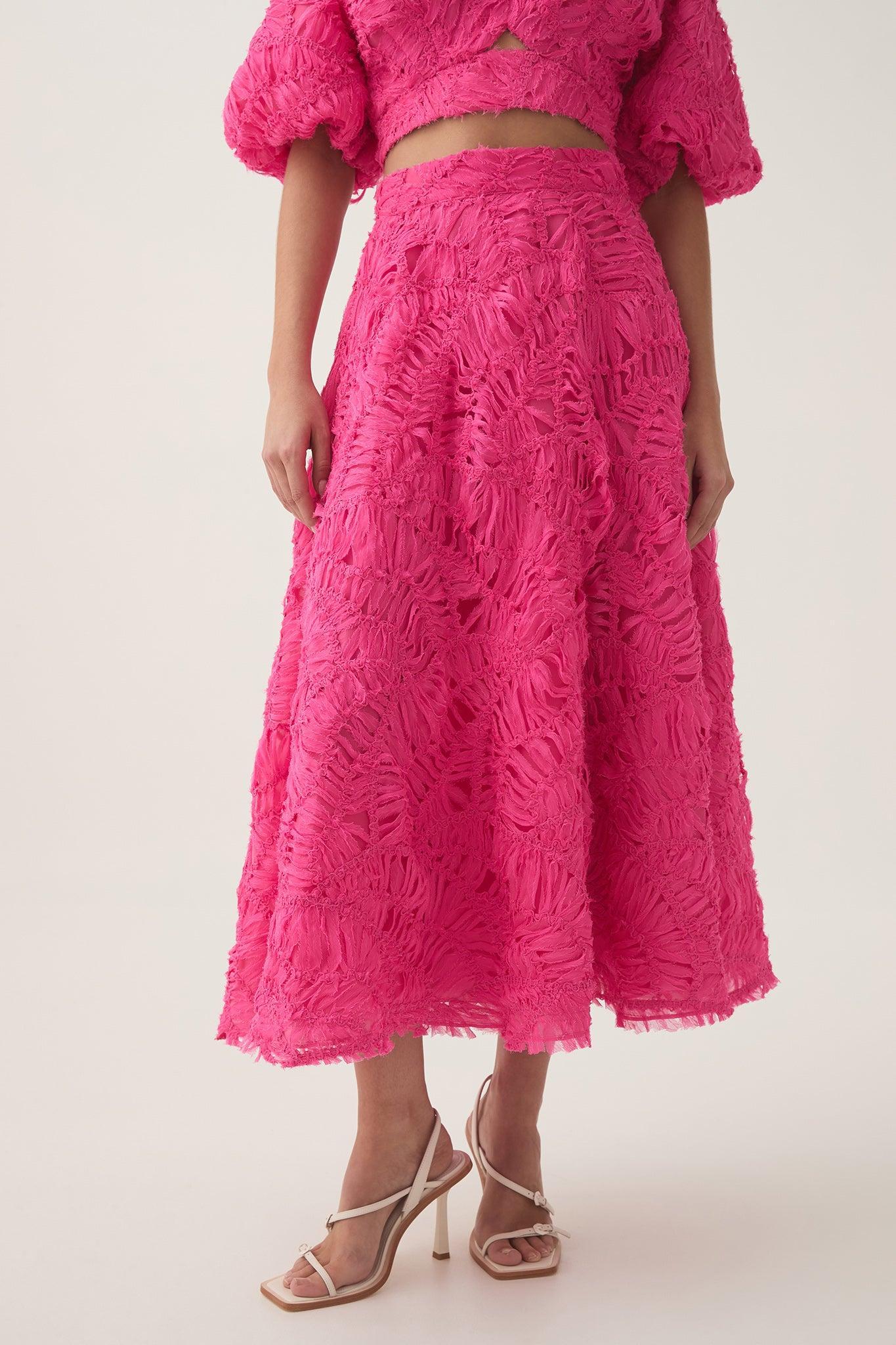 Florential Textured Midi Skirt Product Image