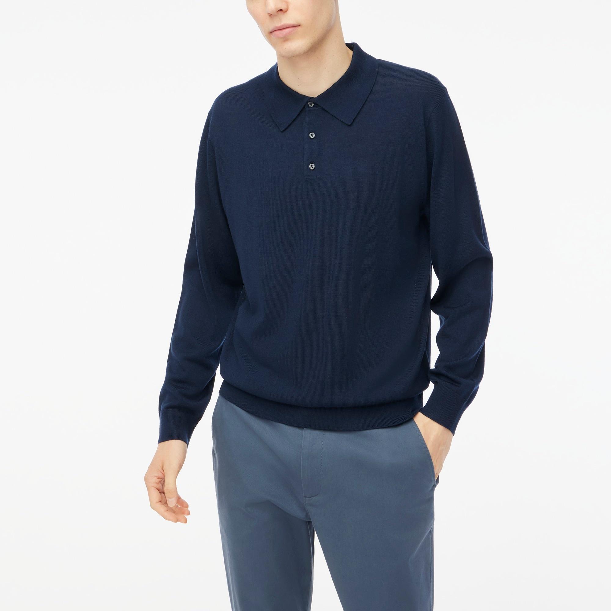 Merino wool-blend sweater-polo Product Image