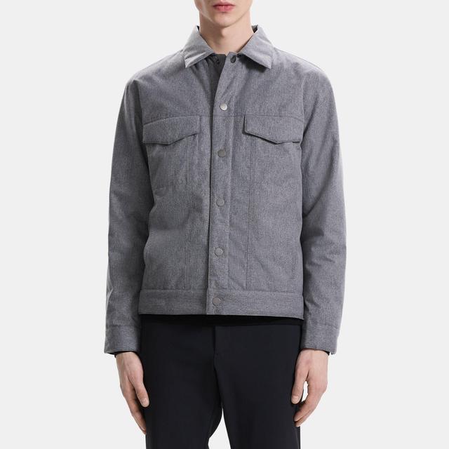 Laminated Flannel Trucker Jacket | Theory Outlet Product Image