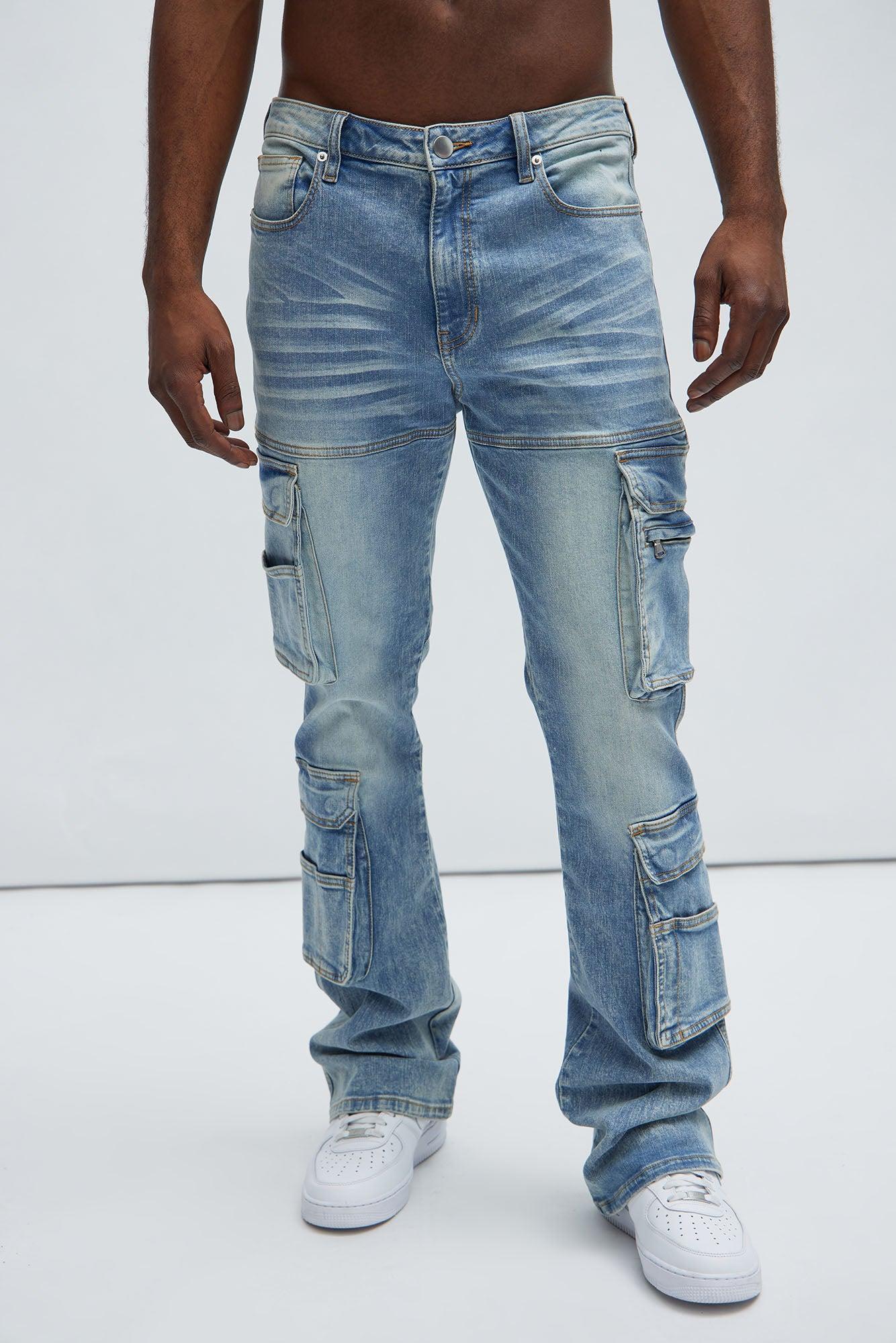 Romance Slim Stacked Flare Jeans - Light Blue Wash Product Image