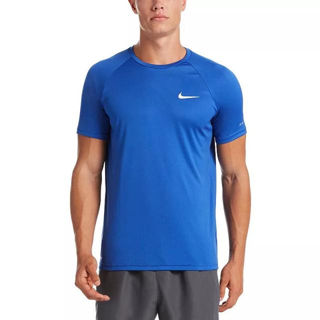 Mens Nike Dri-FIT UPF 40+ Hydroguard Short Sleeve Swim Tee Mineral Blue Product Image