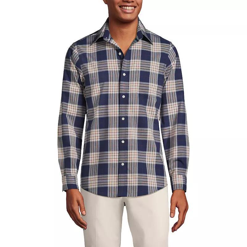 Lands End Mens Traditional Fit No Iron Twill Shirt Product Image