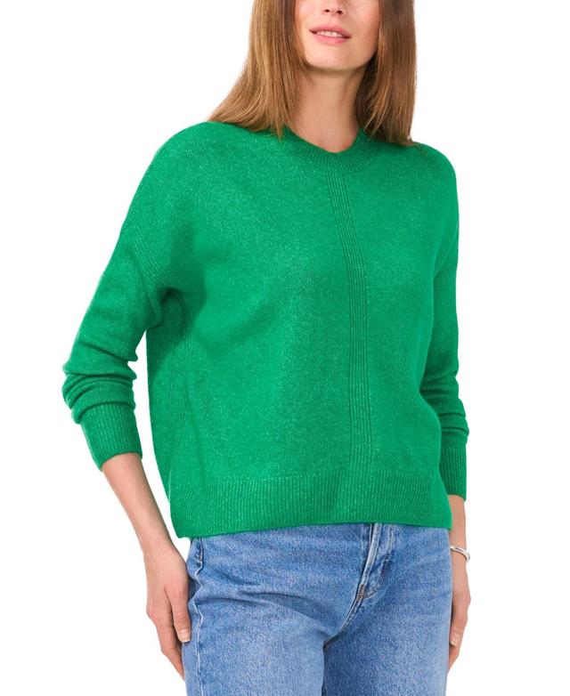 Vince Camuto Womens Ribbed Crewneck Long-Sleeve Sweater Product Image