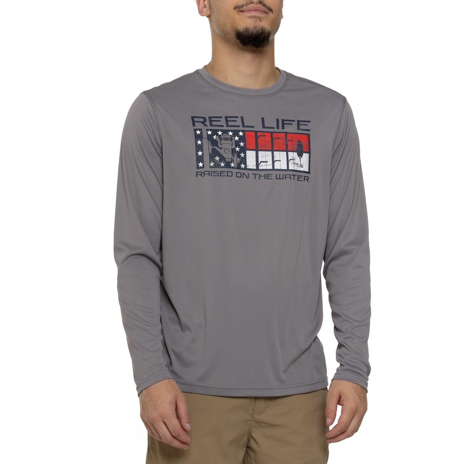 Reel Life Jax Beach Red White and Rod UV Shirt - UPF 50+, Long Sleeve Product Image