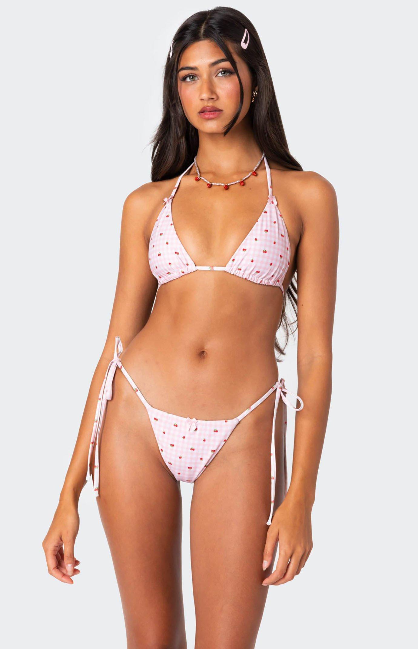 Edikted Women's Picnic Triangle Bikini Top Product Image