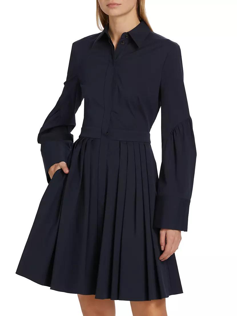 Cotton Pleated Shirtdress Product Image