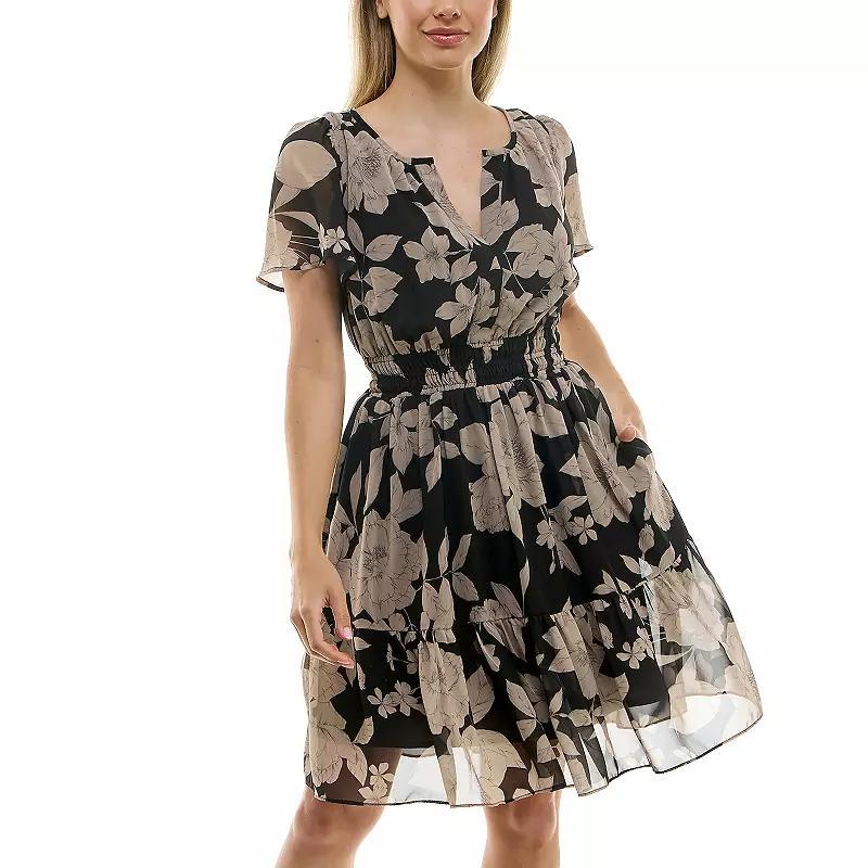 Womens Taylor Chiffon Smocked Mini Dress Product Image