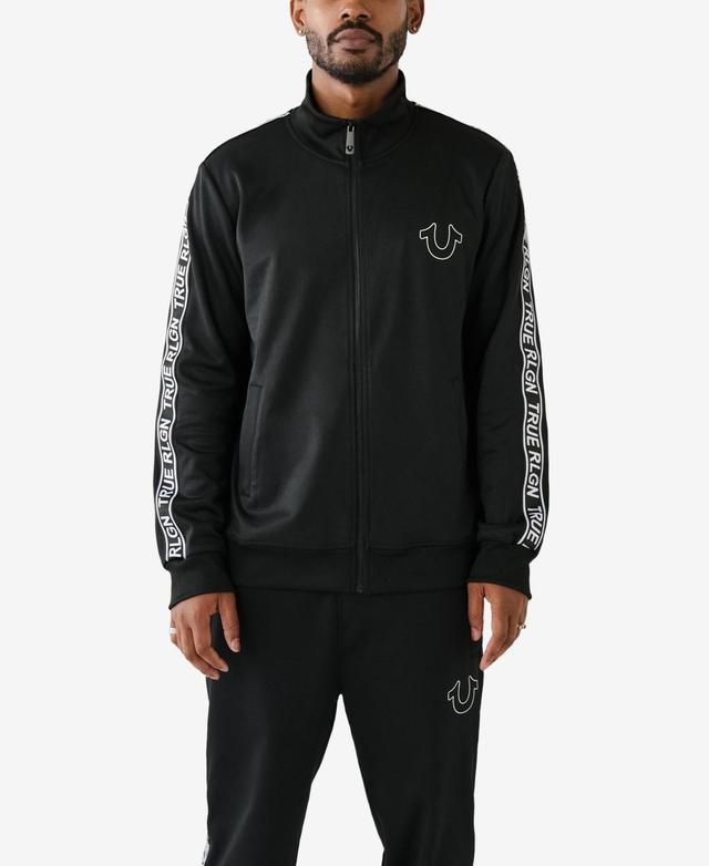 Mens True Logo Trim Track Jacket | Black | Product Image