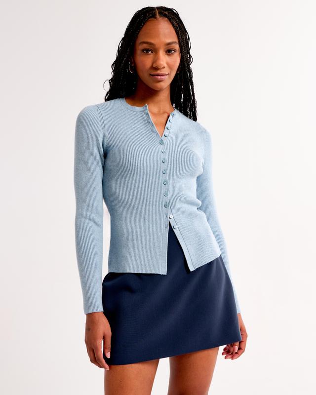 Slim Ribbed Cardigan Product Image