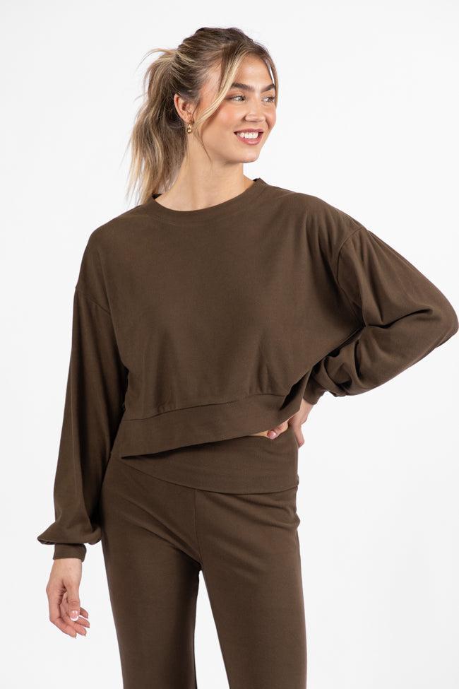 In A Dream Brown Super Soft Pullover FINAL SALE Product Image