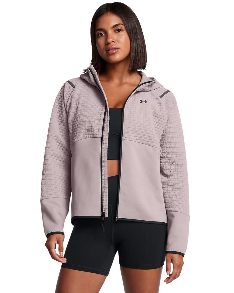 Womens UA Unstoppable Fleece Grid Full Zip Product Image