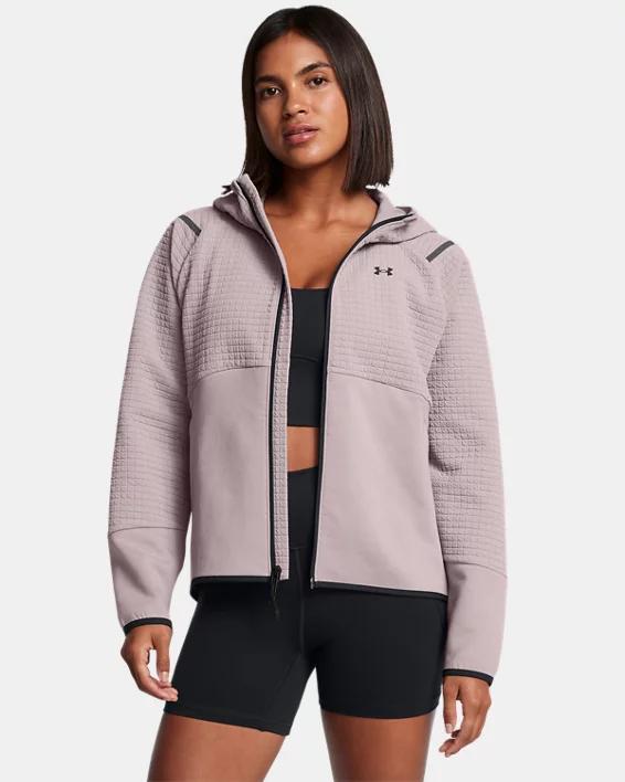 Women's UA Unstoppable Fleece Grid Full Zip Product Image