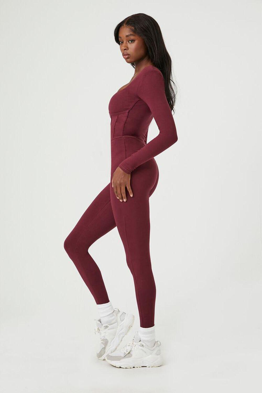 Active Long-Sleeve Corset Jumpsuit | Forever 21 Product Image