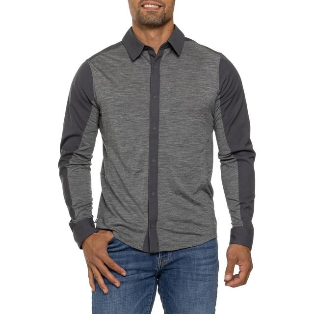 Icebreaker Snap-Front Hiking Shirt - Merino Wool, Long Sleeve Product Image