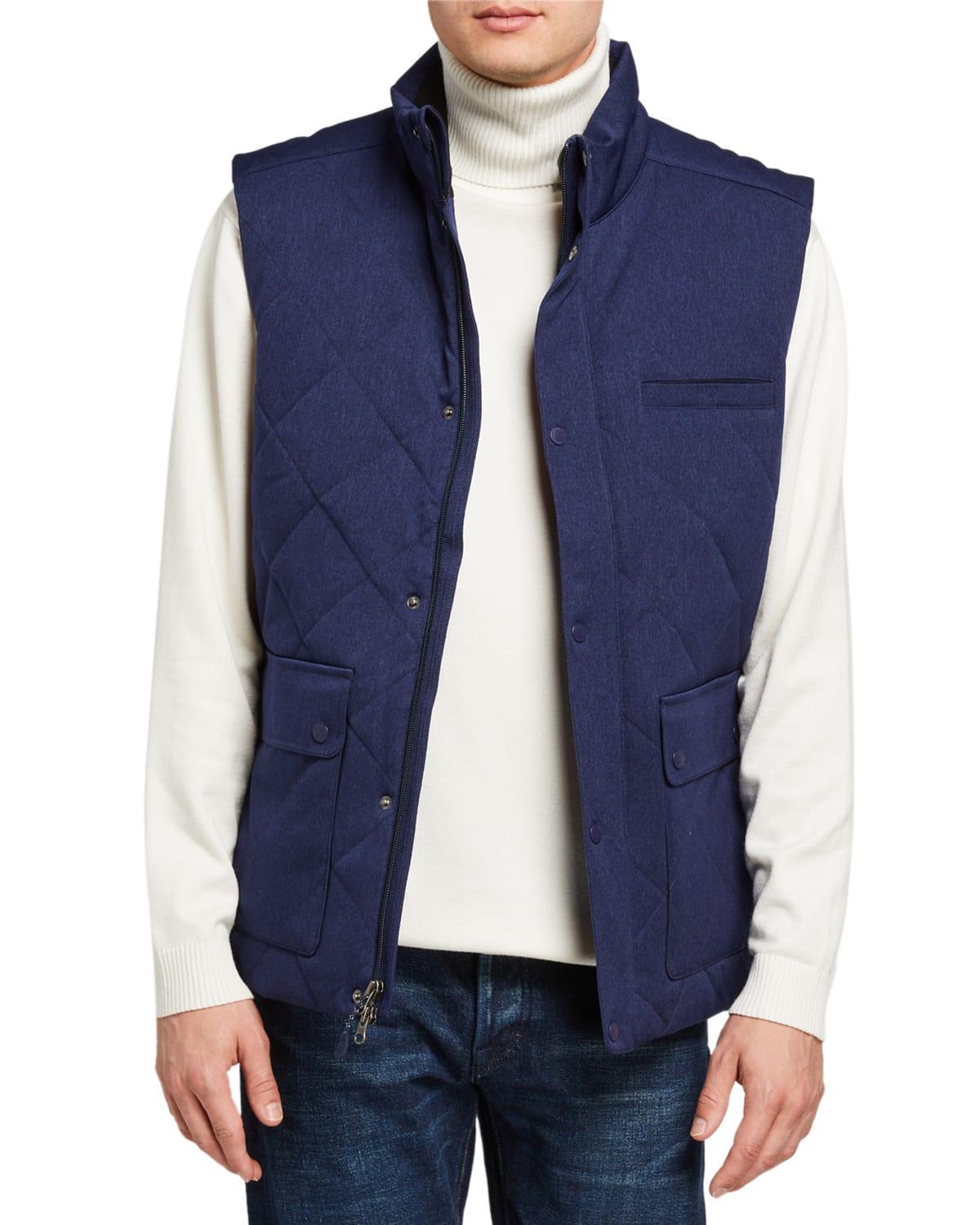 Mens Lexington Quilted Zip-Front Vest Product Image