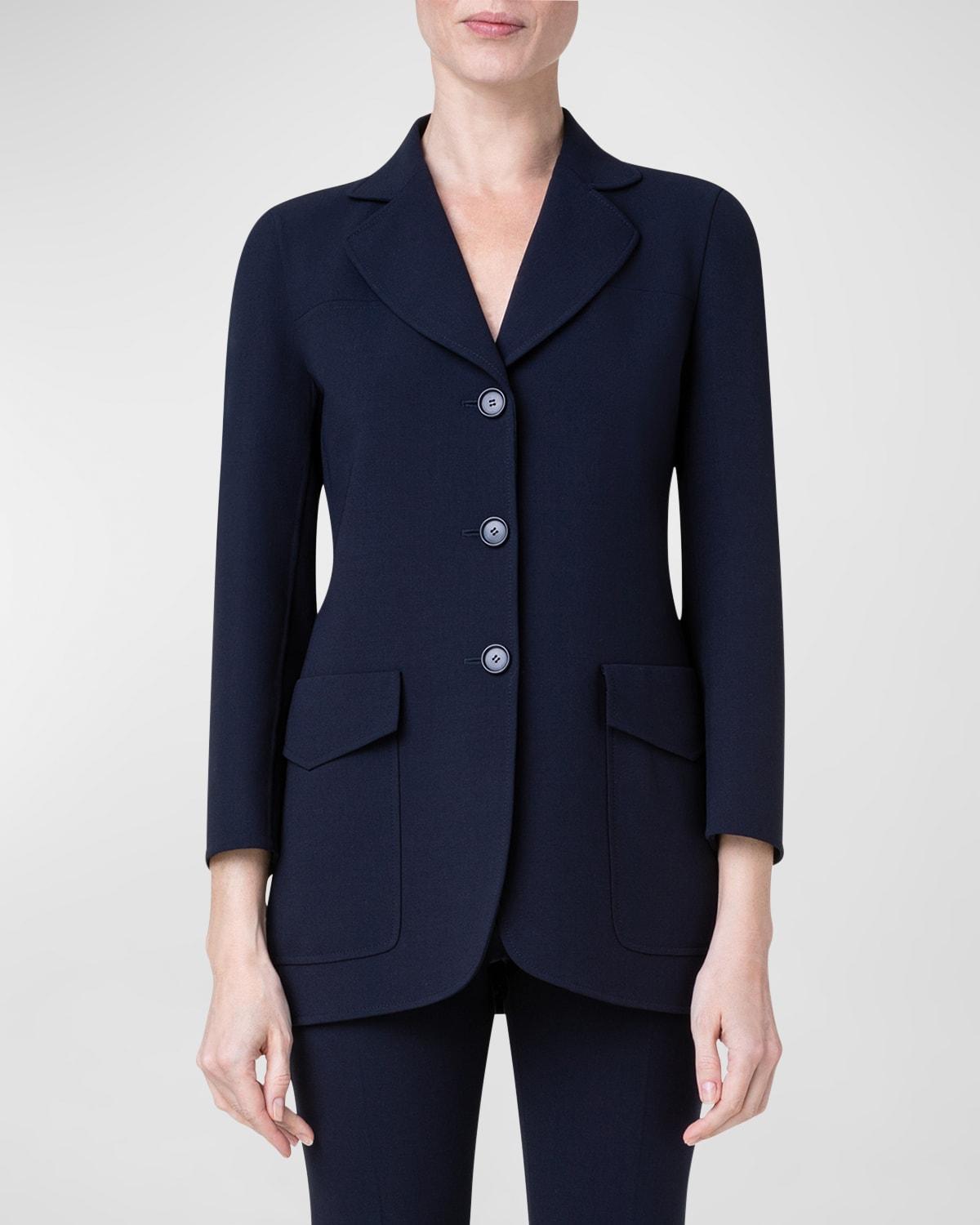 Womens Double-Face Stretch Wool Blazer Product Image