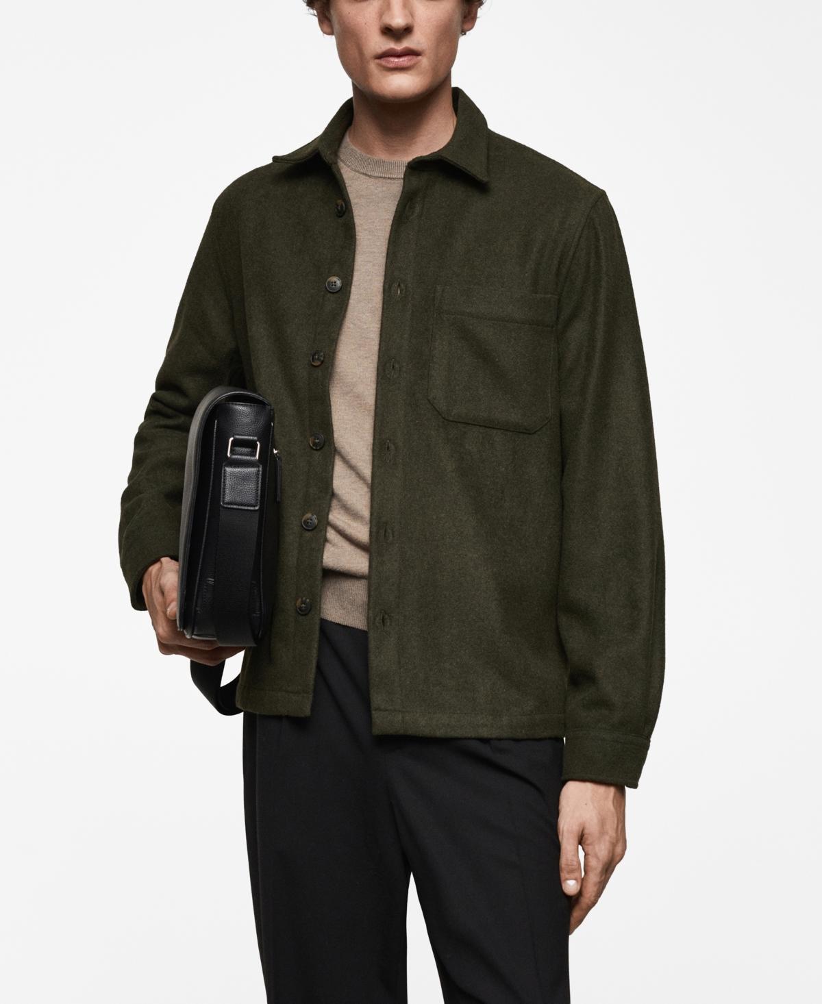 MANGO MAN - Regular-fit overshirt with pocket khakiMen product image