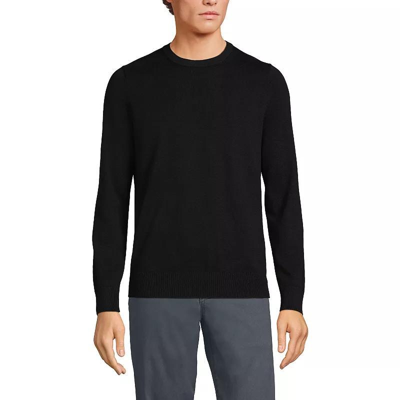 Big & Tall Lands End Fine Gauge Crewneck Sweater, Mens Product Image