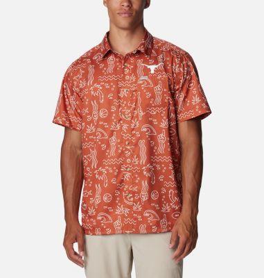 Columbia Mens Collegiate PFG Super Slack Tide Shirt - Texas- Product Image