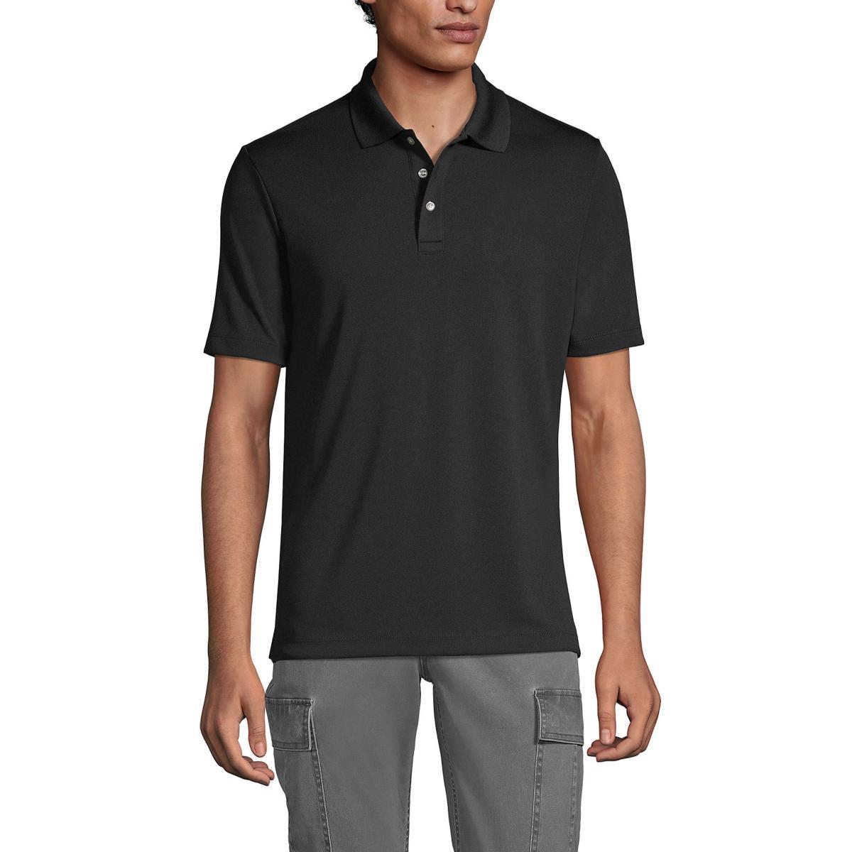 Lands End Mens Short Sleeve Solid Active Polo Shirt Product Image