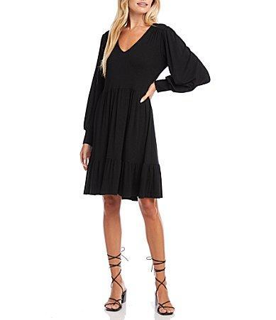 Karen Kane Long Sleeve Tiered Dress Product Image