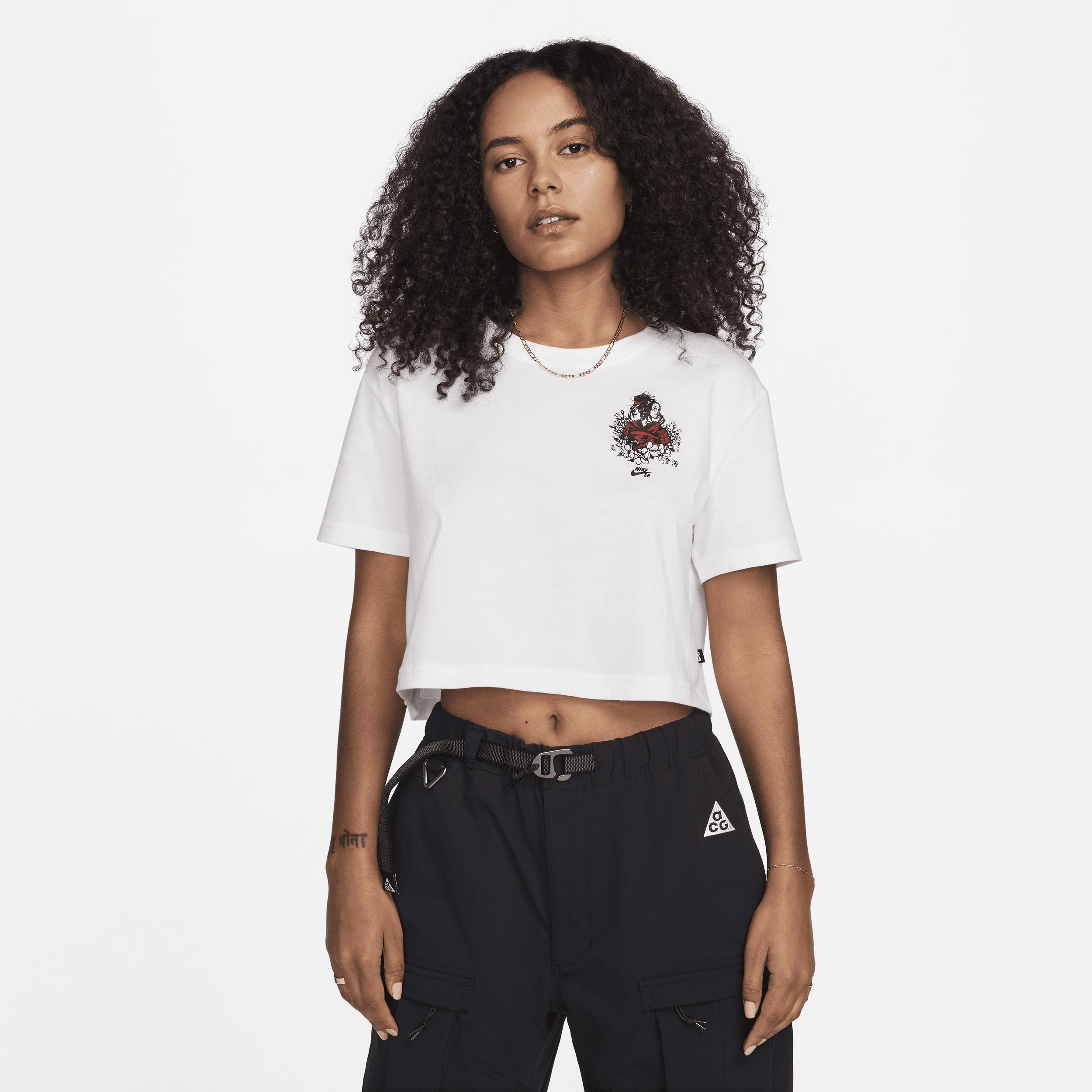 Womens Nike SB x Sky Brown Cropped Skate T-Shirt Product Image