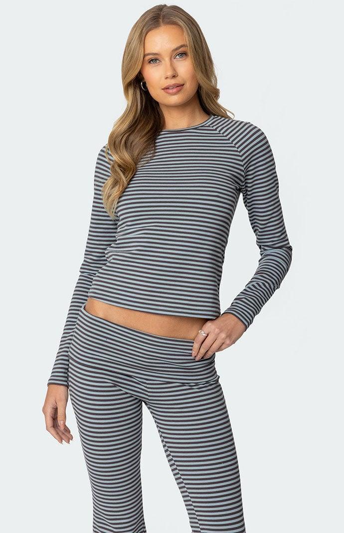 Edikted Women's Kaeli Stripey Long Sleeve T-shirt Product Image