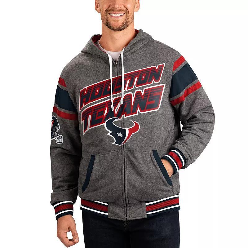 Mens G-III Sports by Carl Banks /Gray Cincinnati Bengals Extreme Full Back Reversible Hoodie Full-Zip Jacket Product Image