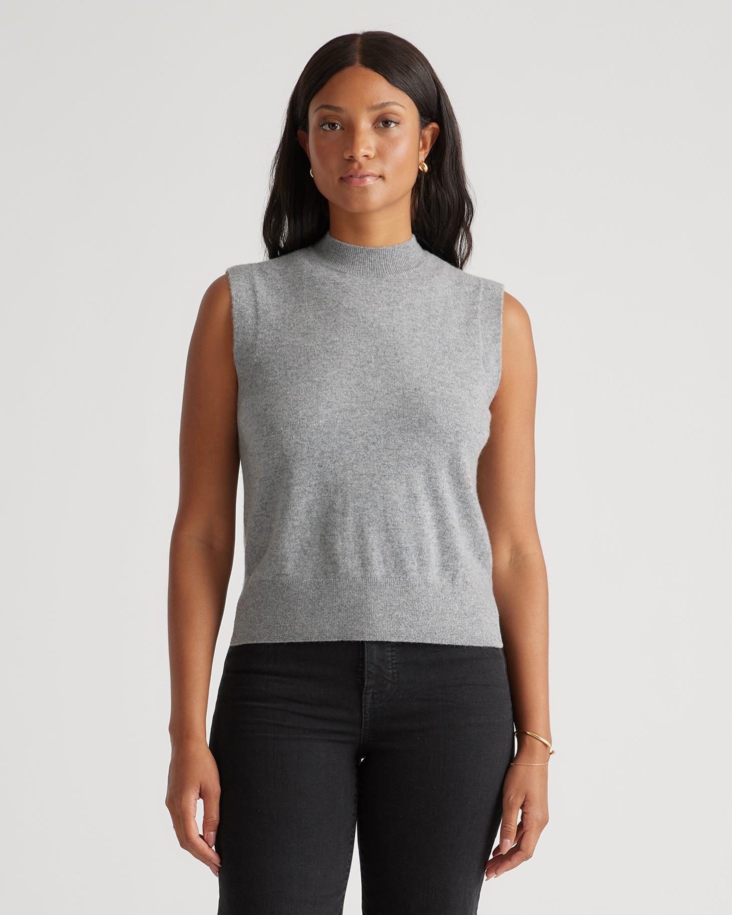 Mongolian Cashmere Mock Neck Sweater Vest  product image