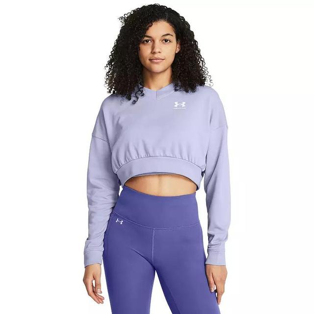 Womens UA Rival Terry Oversized Crop Crew Product Image