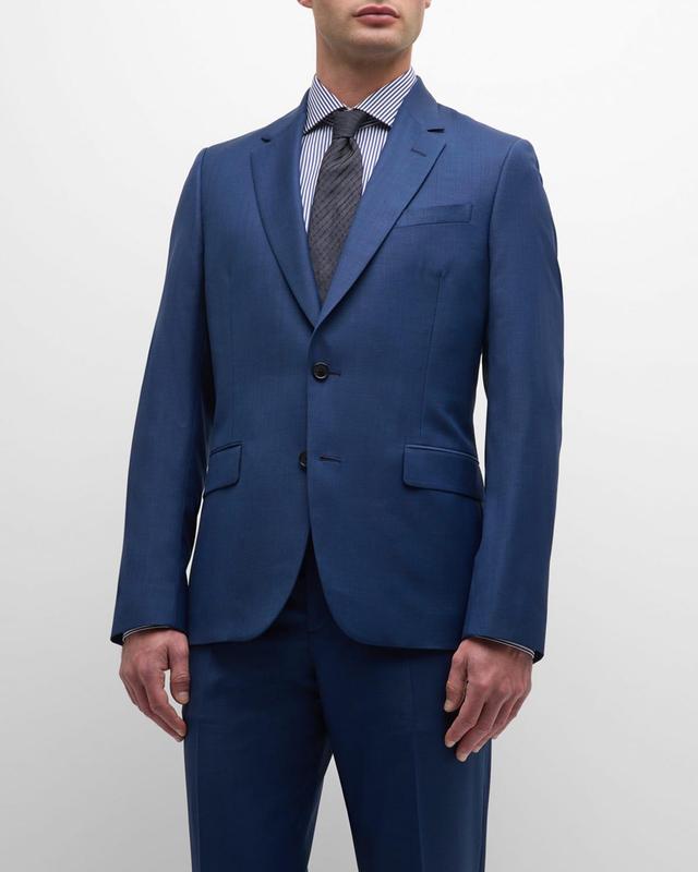 Mens Tailored Fit Wool Two-Button Suit Product Image