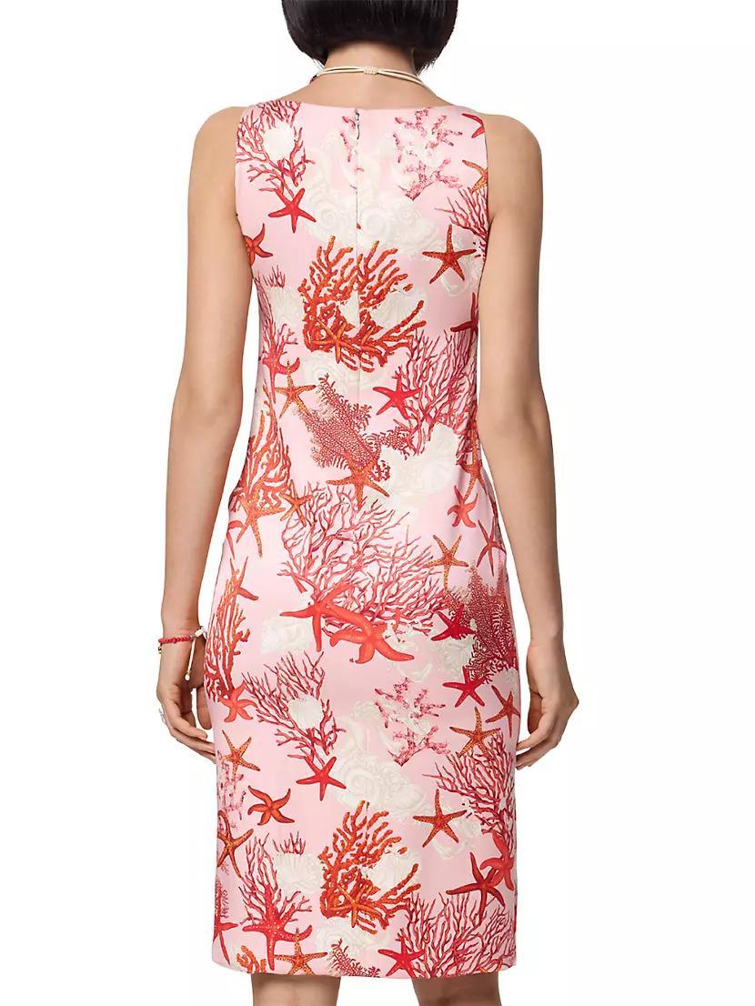 Printed Silk Cowl-Neck Dress Product Image