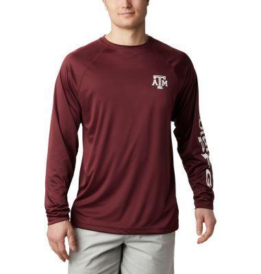 Columbia Men's Collegiate PFG Terminal Tackle Long Sleeve Shirt - Texas A&M- Product Image