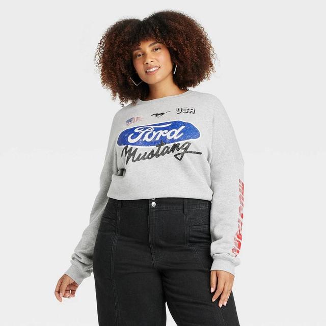 Womens Ford Mustang Cozy Graphic Sweatshirt - Heather Product Image