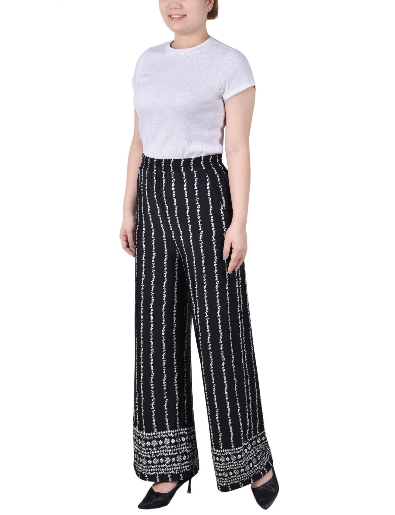 Wide Leg Pull On Pant - Petite Product Image