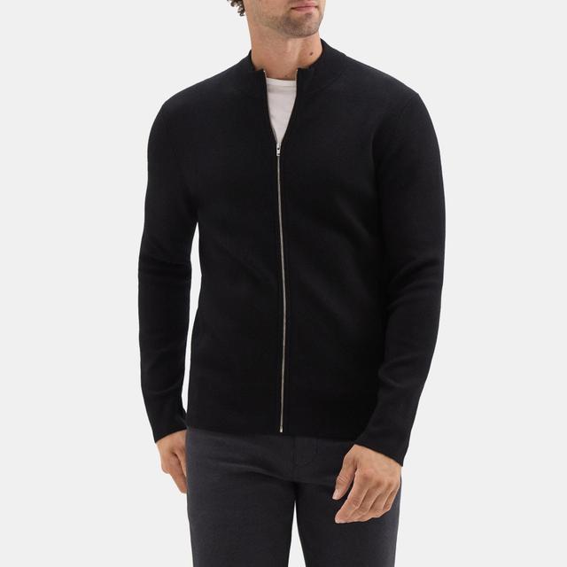 Merino Wool Zip-Up Cardigan | Theory Outlet Product Image