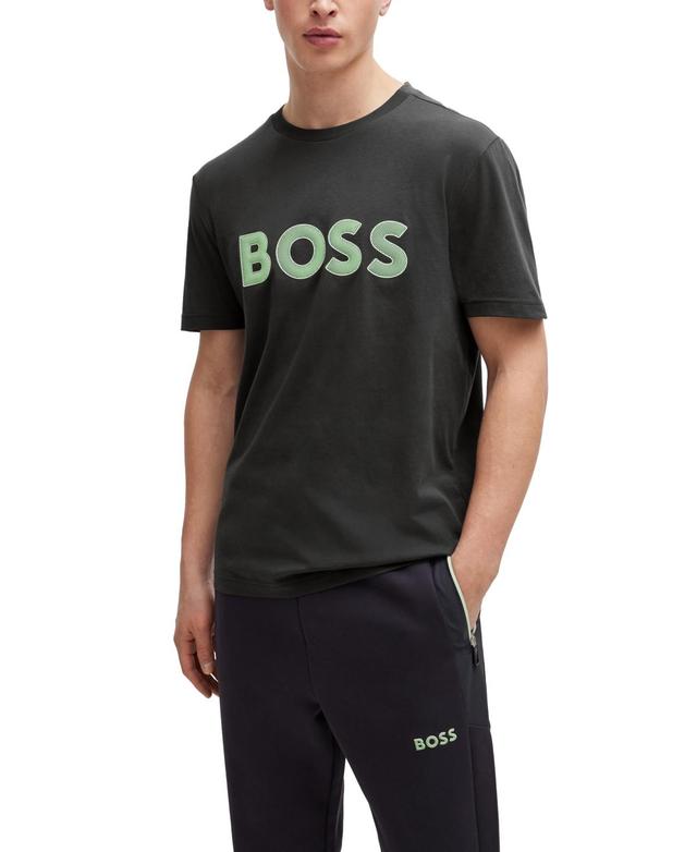 Mens Cotton Jersey Regular Fit T-Shirt with Mesh Logo Product Image