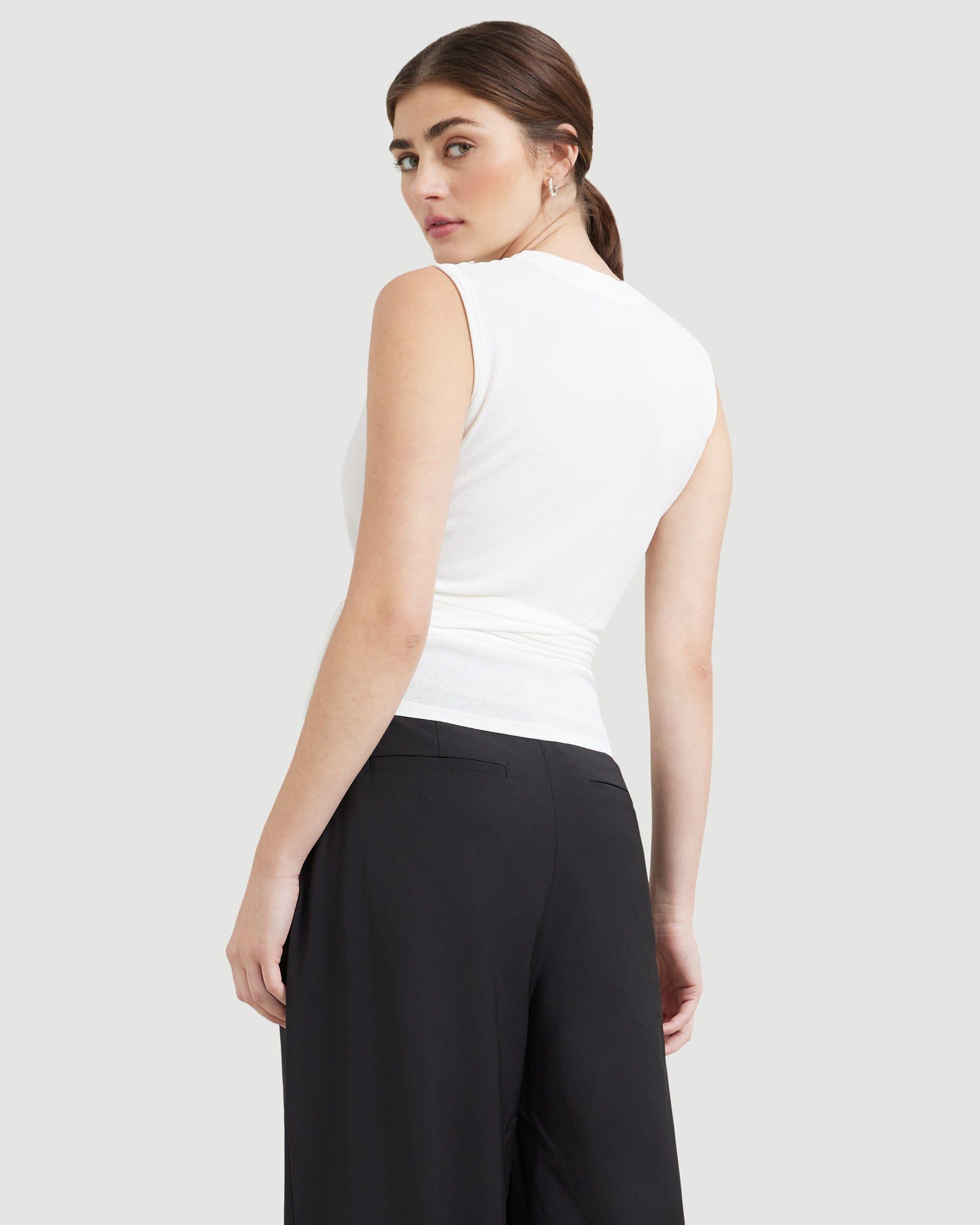 Rumi Cropped Sleeveless Wrap Top Product Image