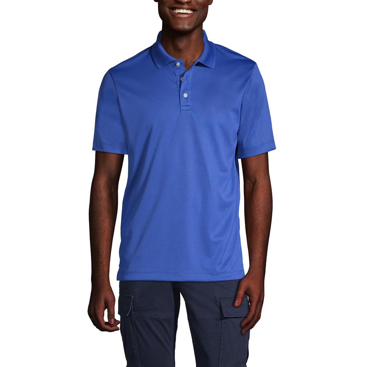 Lands End Mens Short Sleeve Solid Active Polo Shirt Product Image