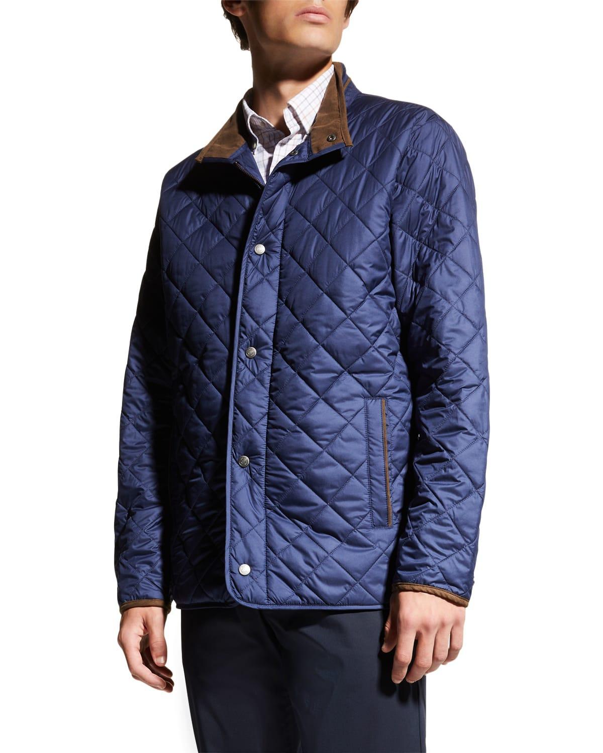 Mens Suffolk Quilted Travel Coat Product Image