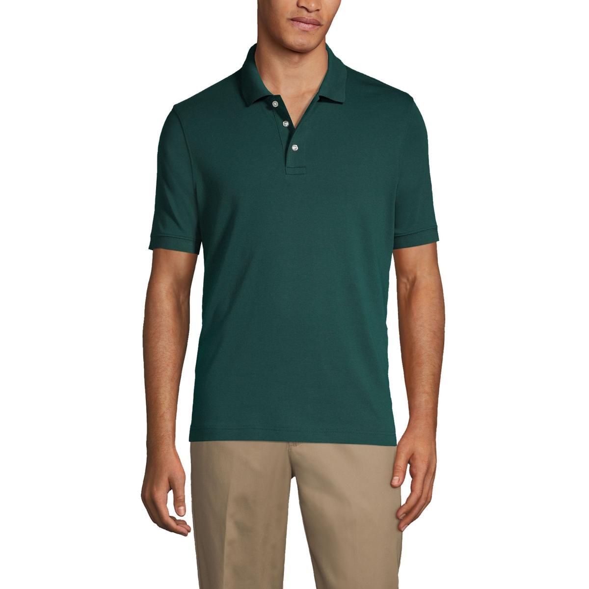 Men's Short Sleeve Interlock Polo Shirt - Lands' End Product Image