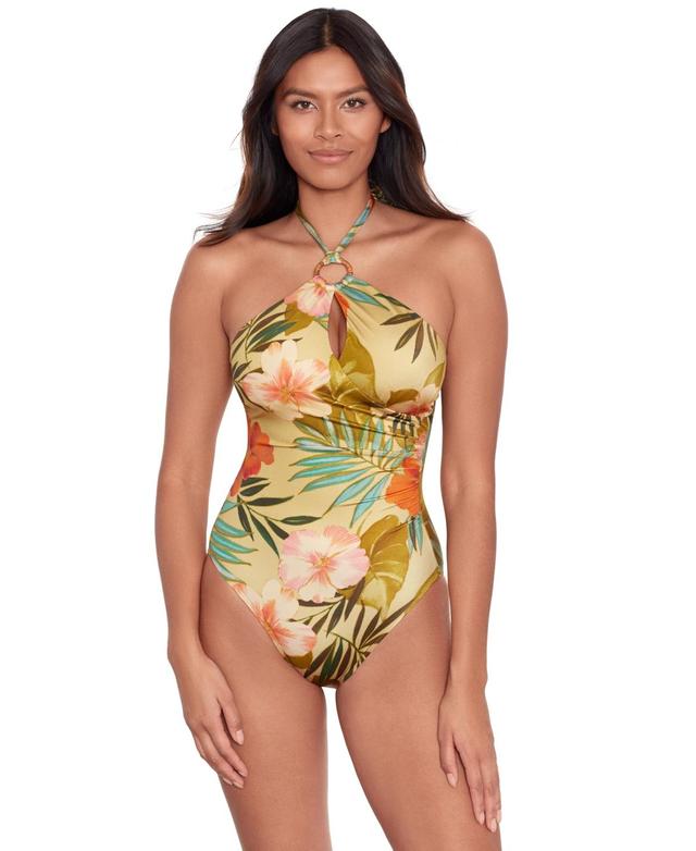 Lauren Ralph Lauren Womens Printed Halter-Neck Swimsuit Product Image